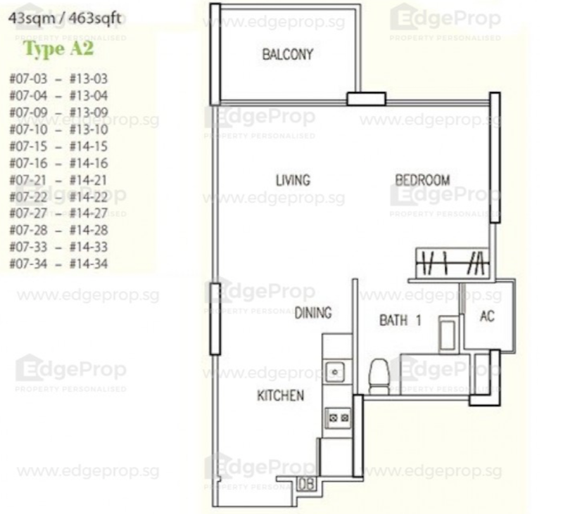 1 Bedroom For Sale at Hillion Residences Resale Condo